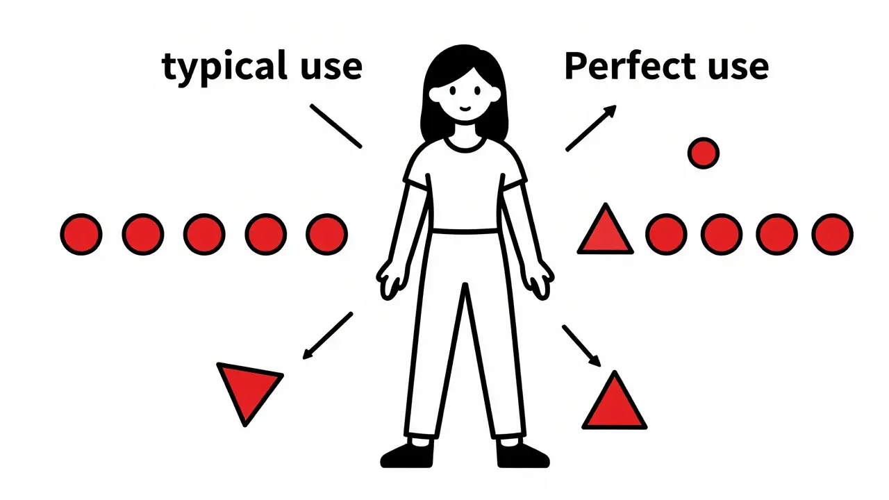 Abstract illustration of hormones and contraceptive effectiveness