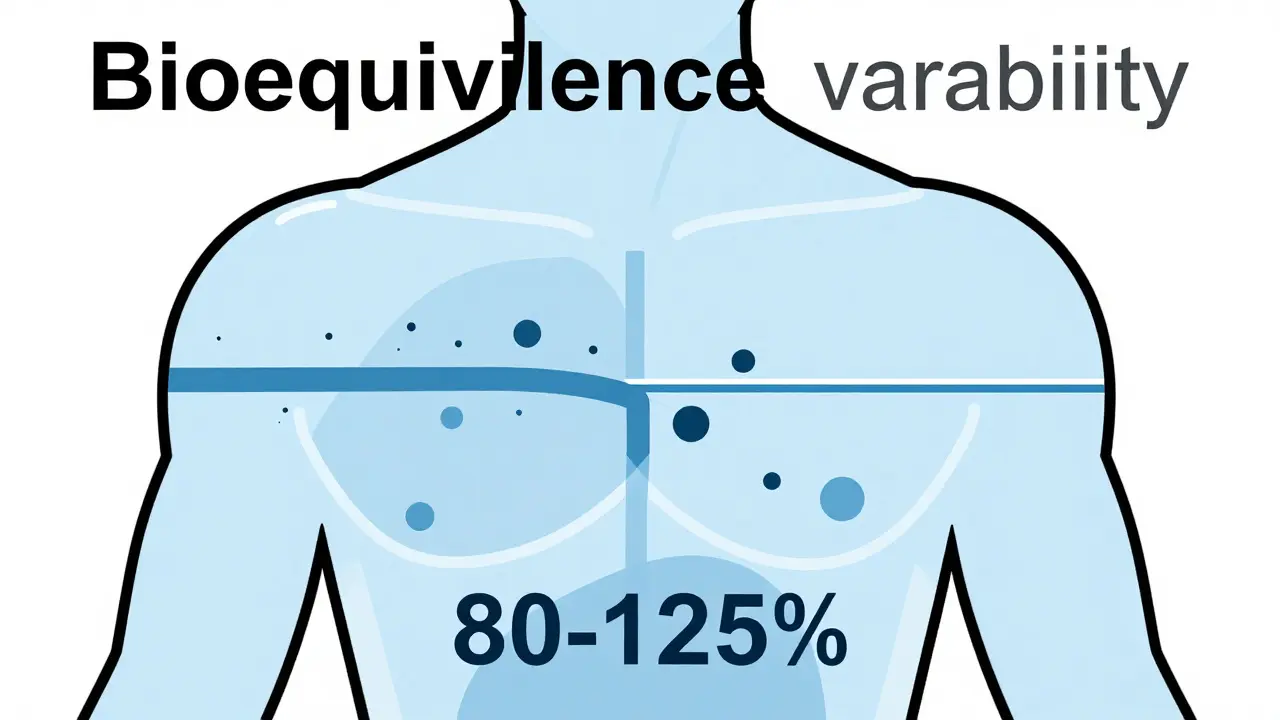 Abstract illustration showing variable drug absorption rates in the bloodstream.