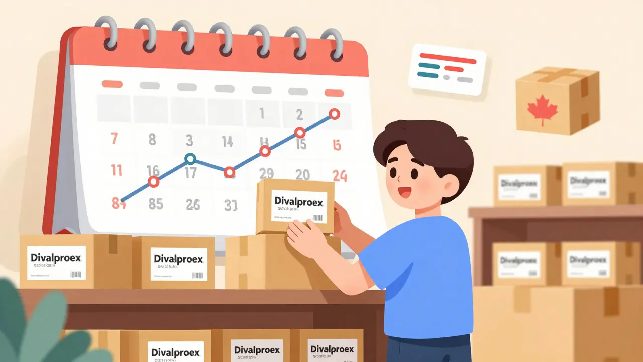 Person organizing bulk generic medication supplies for long-term savings