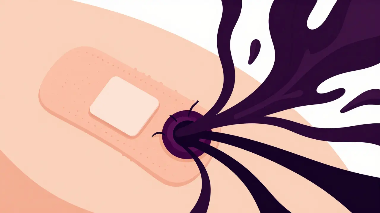 Graphic depicting toxic spread from illegal high-strength lidocaine patch