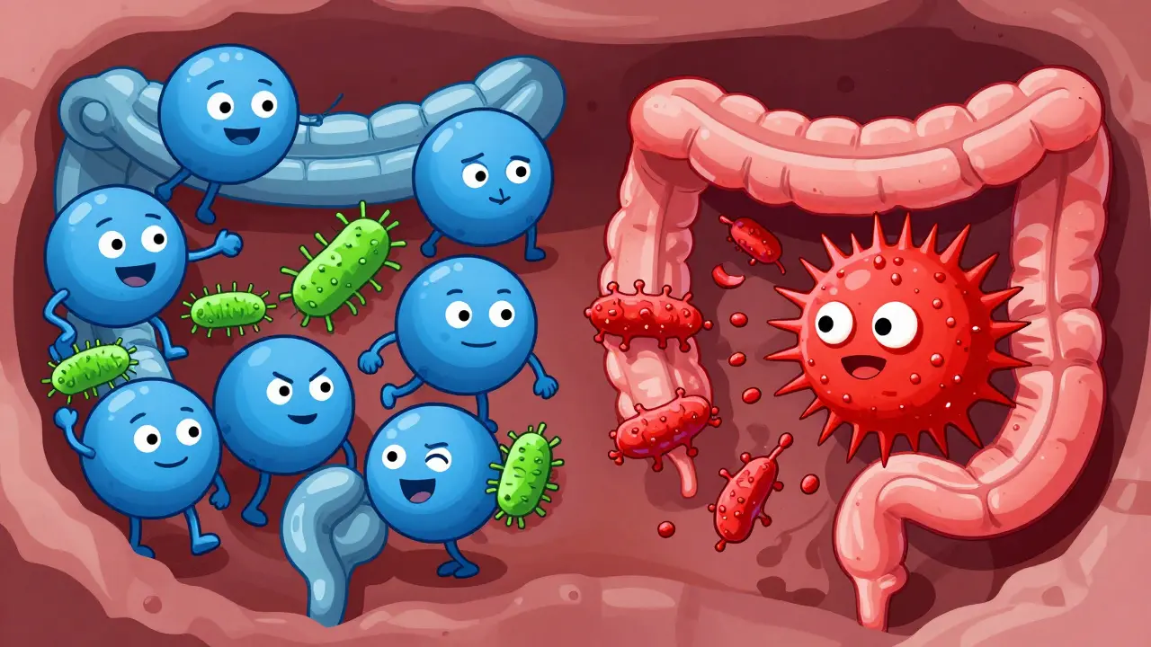 Illustration showing immune cells attacking joints due to bacterial mimicry