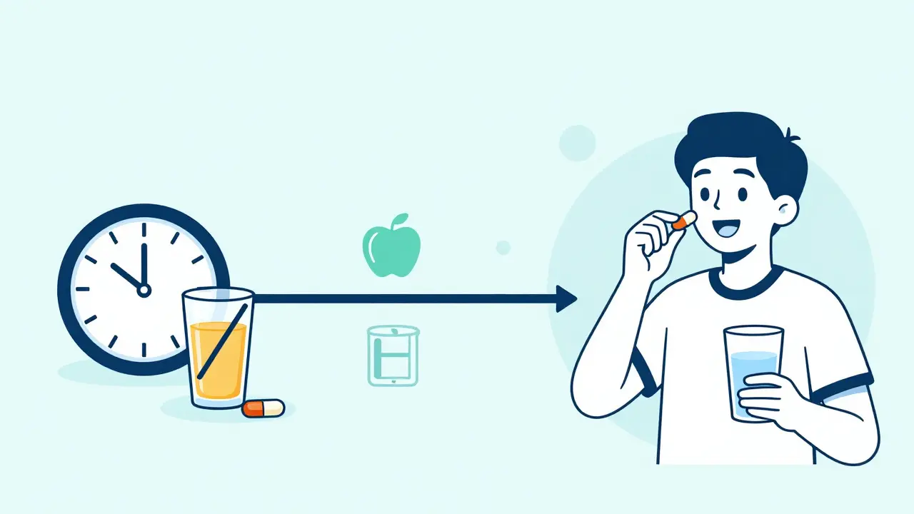 Timeline showing safe timing for taking allergy meds